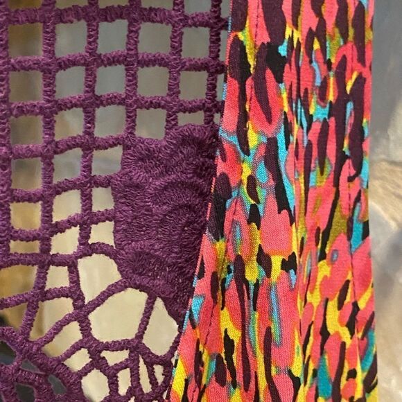 Lane Bryant tank beautiful colors net mesh back - Picture 4 of 12